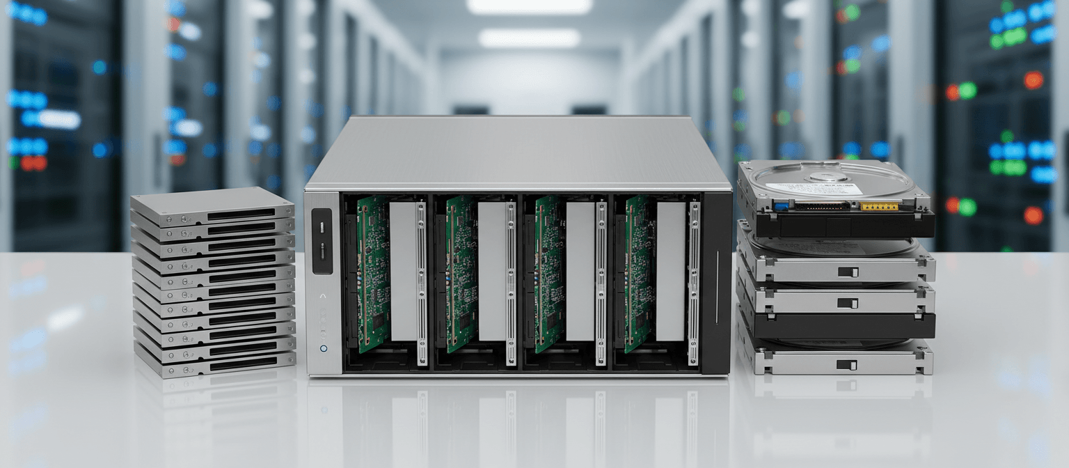 Серверные SSD, HDD, NAS-системы и корпоративные решения хранения данных background