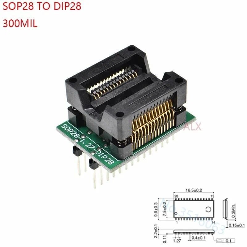 Proqramator üçün adaptor SOP28-DIP28 (SOIC28-DIP28)